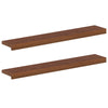 Ikkunalautaset 2 kpl Tumma ruskea 90 x 20 x 2 cm Mäntypuu