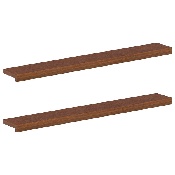 Ikkunalautaset 2 kpl Tumma ruskea 110 x 20 x 2 cm Mäntypuu