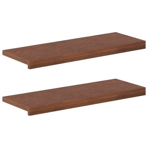 Ikkunalautaset 2 kpl Tumma ruskea 70 x 25 x 2 cm Mäntypuu
