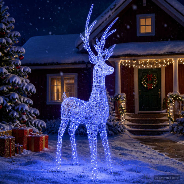 Jouluinen LED-porovalokoriste 1000 LEDiä Sininen