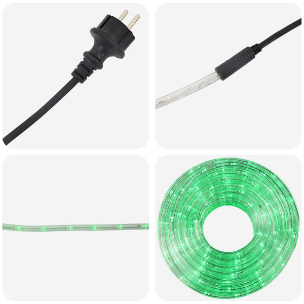 LED-jouluvalokaapeli 2400 LEDiä Vihreä ja 100 m