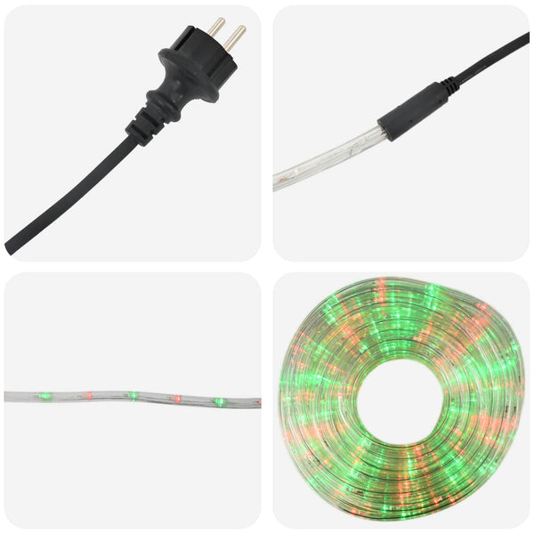 LED-jouluvalokaapeli 120 LEDiä Punainen ja Vihreä 5 m