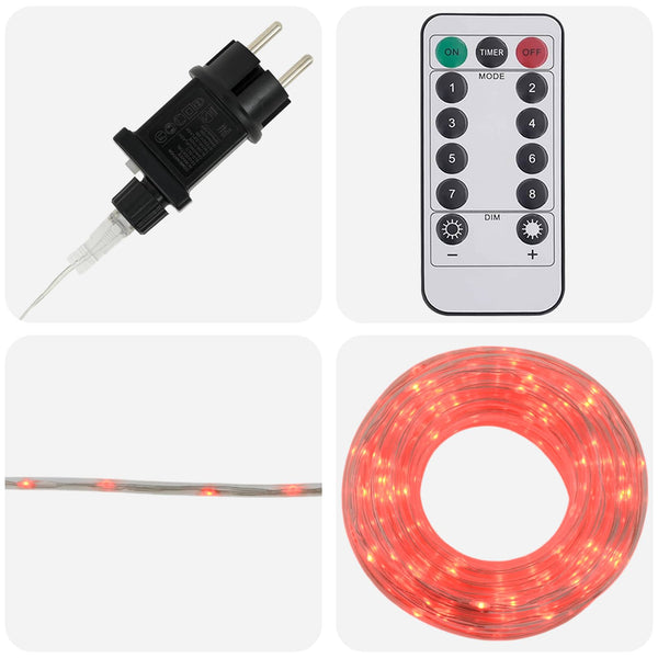 LED-jouluvalokaapeli 1200 LEDiä Punainen ja 50 m