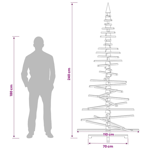 Puinen Joulukuusi KOTKA 240 cm Täysi mänty Luonnollinen