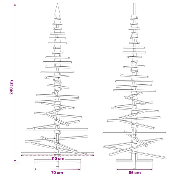 Puinen Joulukuusi KOTKA 240 cm Täysi mänty Luonnollinen