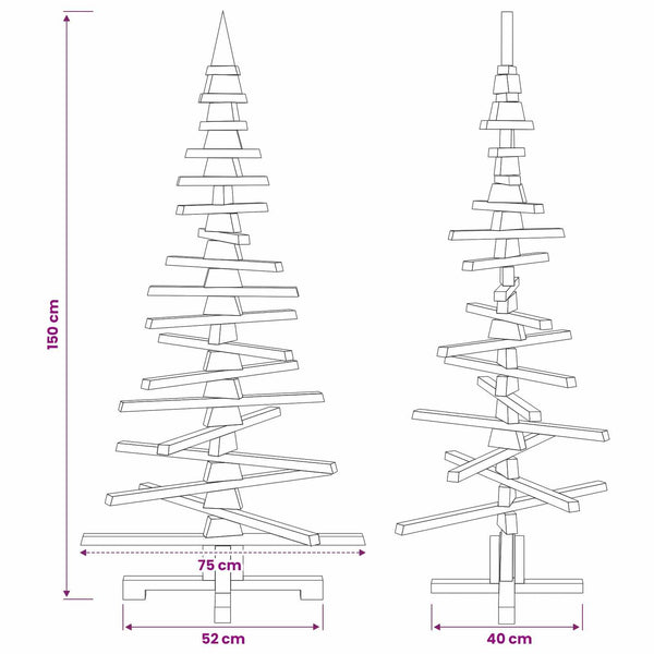 Puinen Joulukuusi KOTKA 150 cm Täysi mänty