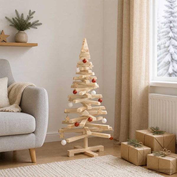 Puinen Joulukuusi KOTKA 90 cm Täysi mänty Luonnollinen