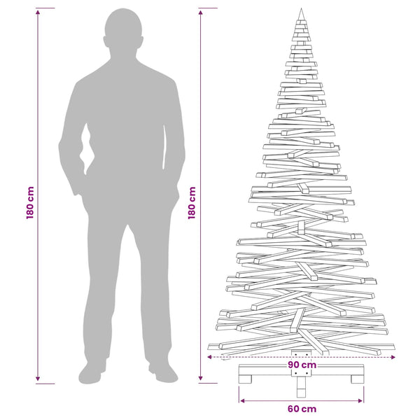 Puinen Joulukuusi KOTKA 180 cm Täysi mänty Ruskea viilu