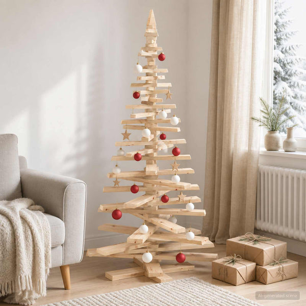 Puinen Joulukuusi KOTKA 180 cm Täysi mänty Luonnollinen