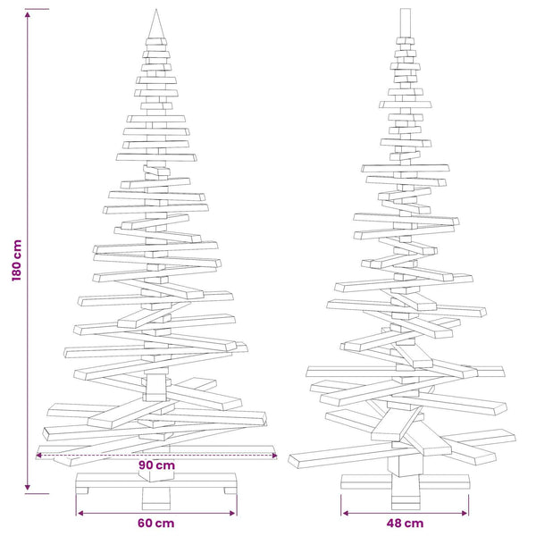 Puinen Joulukuusi KOTKA 180 cm Täysi mänty Luonnollinen