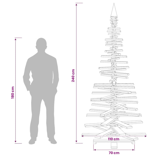 Puinen Joulukuusi KOTKA 240 cm Täysi mänty Ruskea viilu