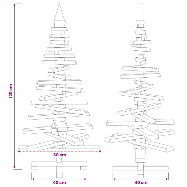 Puinen Joulukuusi KOTKA 120 cm Täysi mänty
