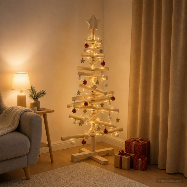Puinen Joulukuusi KOTKA 90 cm Täysi mänty Luonnollinen
