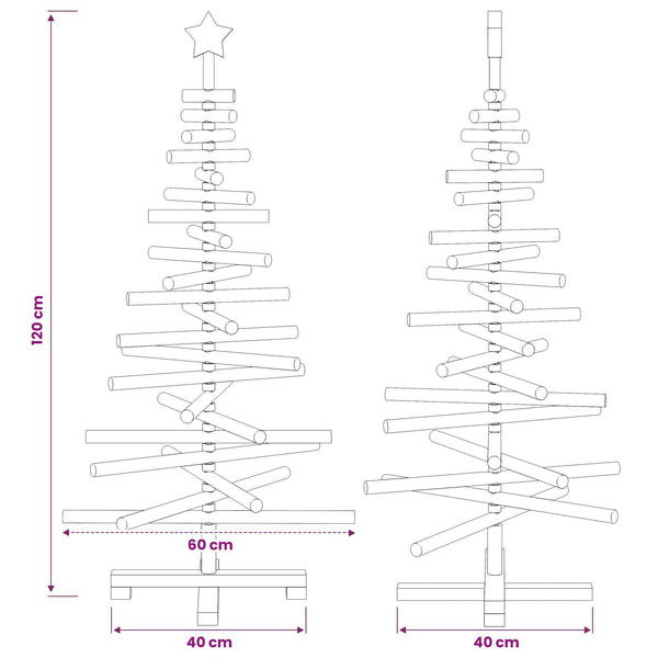 Puinen Joulukuusi KOTKA 120 cm Täysi mänty
