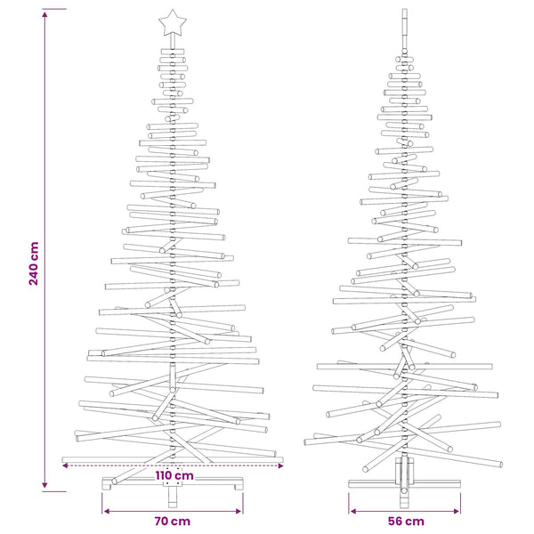 Puinen Joulukuusi KOTKA 240 cm Täysi mänty