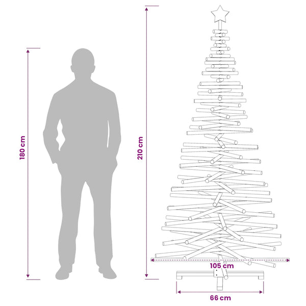 Puinen Joulukuusi KOTKA 210 cm Täysi mänty Luonnollinen