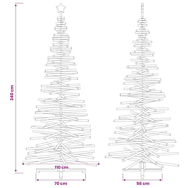 Puinen Joulukuusi KOTKA 240 cm Täysi mänty
