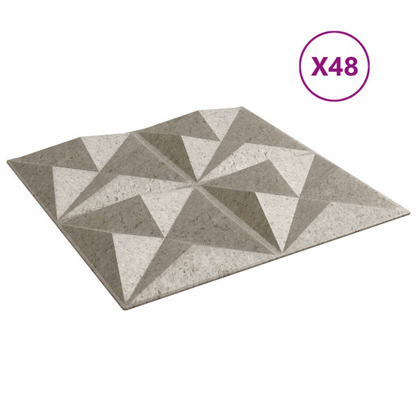 Seinäpaneelit 48 kpl 50 x 50 cm Origamibetoni XPS Vaahdon