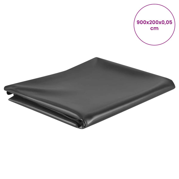 Lammikkovuori 9 x 2 m Polyvinyylikloridi 0,5 mm Musta