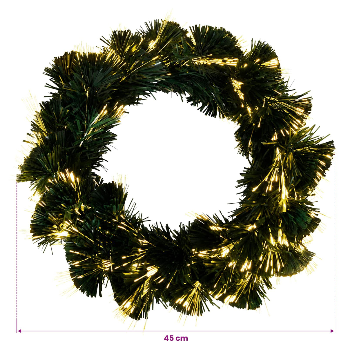 Jouluketju 24 LEDiä Lämpimän Valkoinen Polyvinyylikloridi