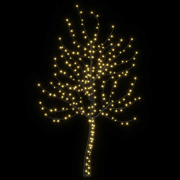 Seinälle asennettava LED-joulukuusi 180 cm 200 LEDiä