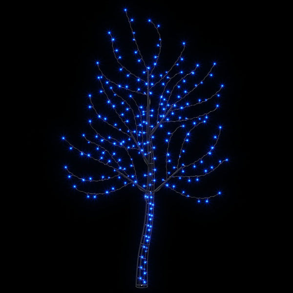 Seinälle asennettava LED-joulukuusi 180 cm 200 LEDiä Sininen