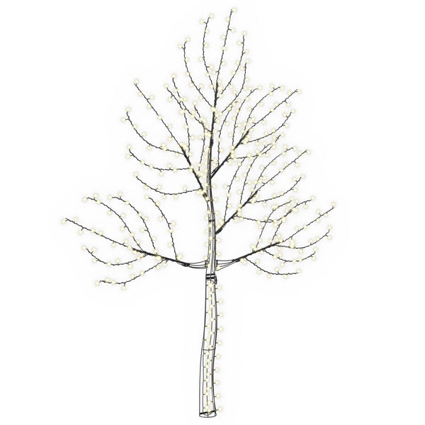 Seinälle asennettava LED-joulukuusi 210 cm 312 LEDiä