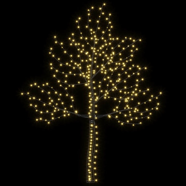 Seinälle asennettava LED-joulukuusi 210 cm 312 LEDiä