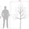 Seinälle asennettava LED-joulukuusi 210 cm 312 LEDiä