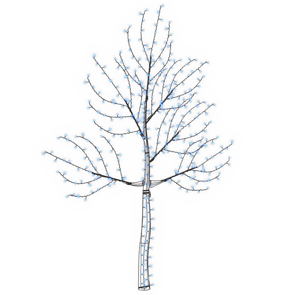 Seinälle asennettava LED-joulukuusi 210 cm 312 LEDiä Sininen
