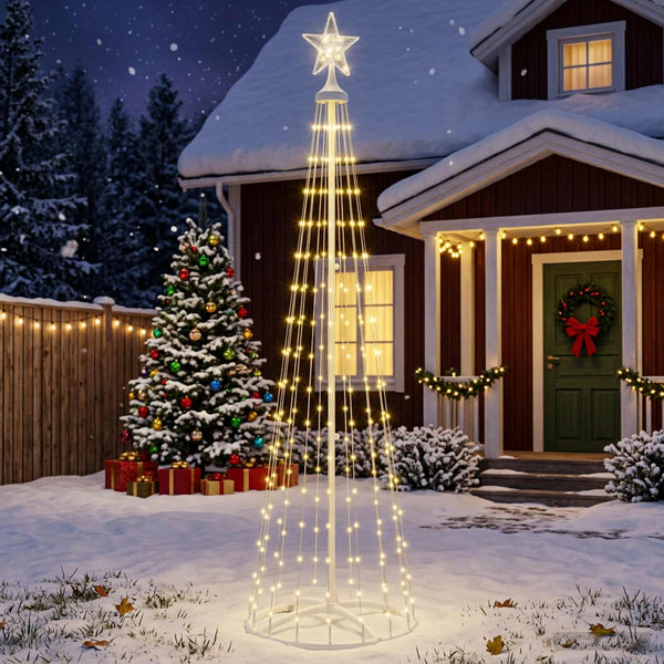 Kartiomainen LED-joulukuusi 180 cm 250 LEDiä Lämpimän Valkoinen