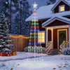 Kartiomainen LED-joulukuusi 180 cm 250 LEDiä Monivärinen Teräs