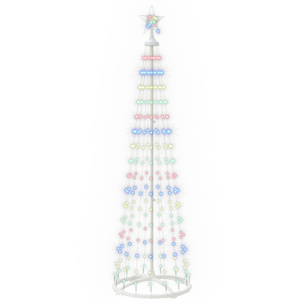Kartiomainen LED-joulukuusi 180 cm 250 LEDiä Monivärinen Teräs