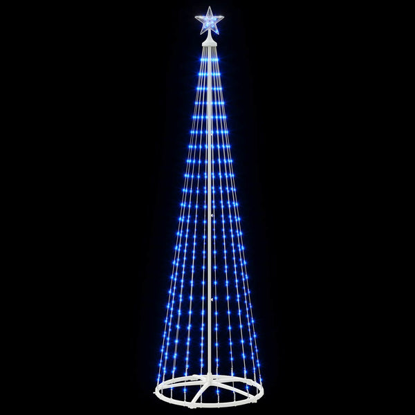 Kartiomainen LED-joulukuusi 250 cm 470 LEDiä Sininen Teräs