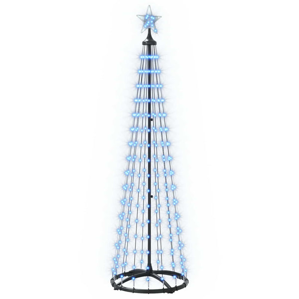 Kartiomainen LED-joulukuusi 180 cm 250 LEDiä Sininen Teräs