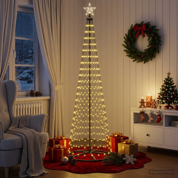 Kartiomainen LED-joulukuusi 250 cm 470 LEDiä Lämpimän Valkoinen