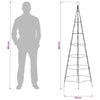 LED-joulupuu 180 cm 168 LEDiä Monivärinen rauta Musta
