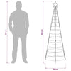 LED-joulupuu 180 cm 168 LEDiä Monivärinen Teräs Musta