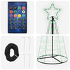 LED-joulupuu 180 cm 168 LEDiä RGB Teräs RGB