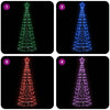 LED-joulupuu 180 cm 168 LEDiä RGB Teräs RGB
