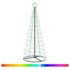LED-joulupuu 180 cm 168 LEDiä RGB Teräs RGB