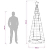 LED-joulupuu 250 cm 300 LEDiä RGB Teräs RGB