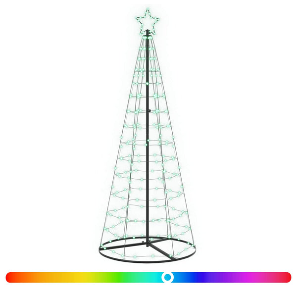 LED-joulupuu 250 cm 300 LEDiä RGB Teräs RGB
