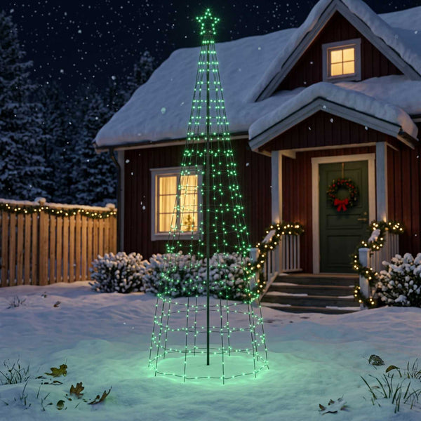 LED-joulupuu 300 cm 390 LEDiä RGB Teräs RGB