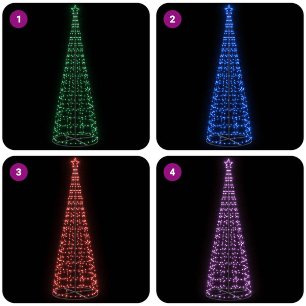 LED-joulupuu 300 cm 390 LEDiä RGB Teräs RGB