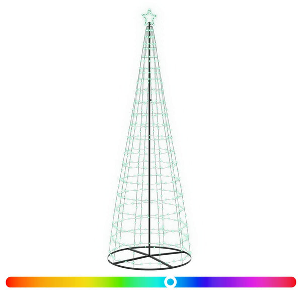 LED-joulupuu 300 cm 390 LEDiä RGB Teräs RGB