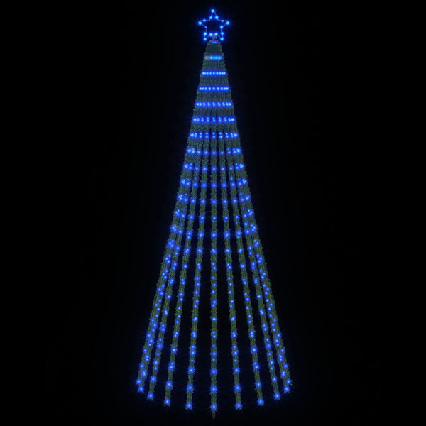 LED-joulupuu 250 cm 475 LEDiä Sininen Teräs Musta