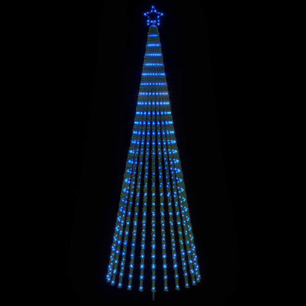 LED-joulupuu 300 cm 668 LEDiä Sininen Teräs Musta