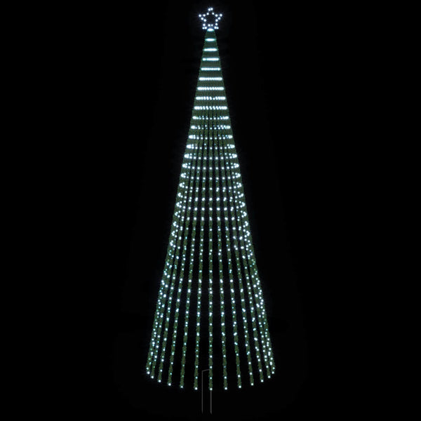 LED-joulupuu 400 cm 1028 LEDiä Kylmä valkoinen Teräs Musta