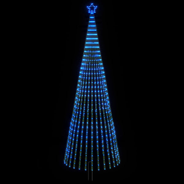 LED-joulupuu 400 cm 1028 LEDiä Sininen Teräs Musta
